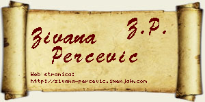 Živana Perčević vizit kartica